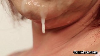 Spicy Honey Gets Cumshot On Her Face Eating All The Cream free video