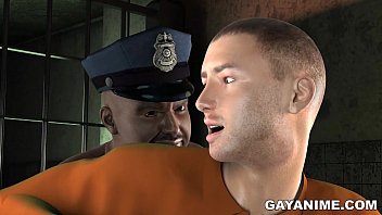 3D Cartoon Prisoner Gets Fucked In The Ass By A Chubby Black Cop free video
