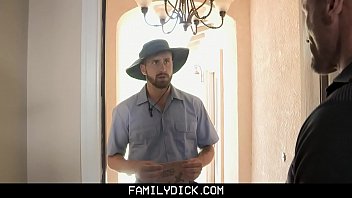 Familydick - Muscle Stepdaddy Fucks His Stepson And The Horny Postman free video