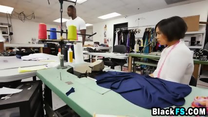 Good Looking Black Stud Fucks Sexy Asian Tailor Girl S Tight Pussy free video